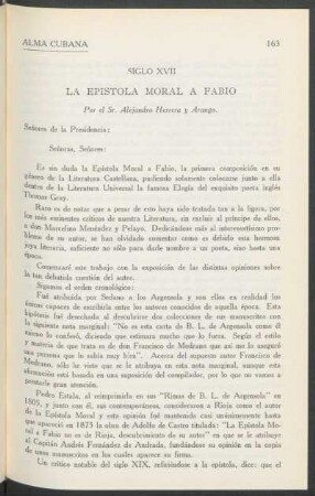 La Epístola Moral a Fabio