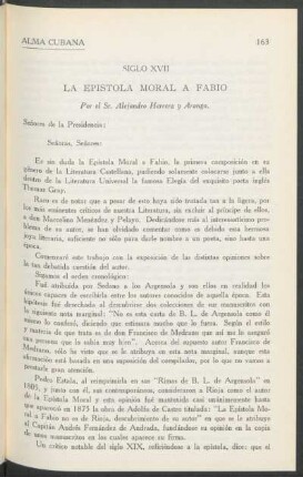 La Epístola Moral a Fabio