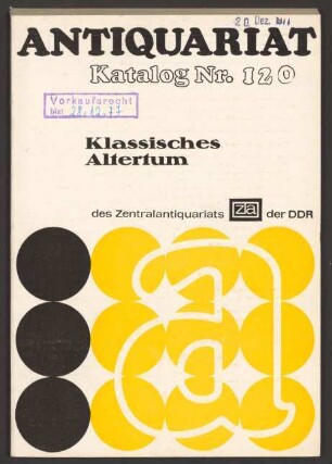 Nr. 120: Klassisches Altertum