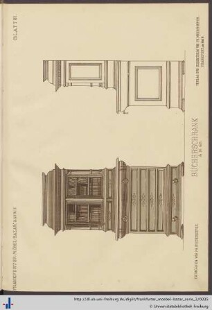 Blatt 51. Bücherschrank.