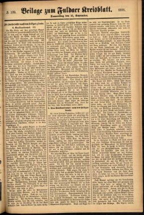 Zweite Ausgabe vom Donnerstag, den 15. September 1898.