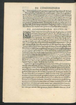 De Componendis Epistolis.