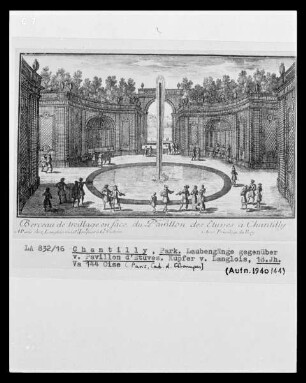 Chantilly, Schlosspark, Laubengänge gegenüber vom Pavillon d'Etuves