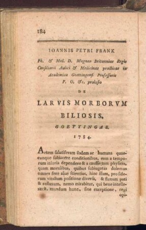 De larvis morborvm biliosis