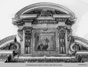 Thronende Madonna mit dem Heiligen Ludwig IX., Klara von Assisi und zwei weiteren Klarissenheiligen