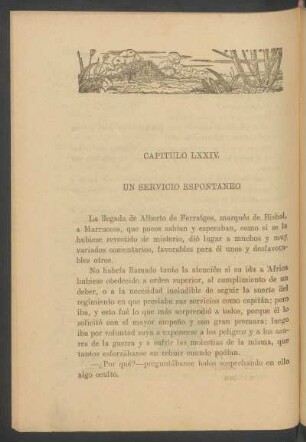 Capítulo LXXIV - Un servicio espontáneo