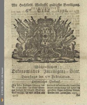 6tes Stück, Dienstags den 5ten Februarius 1771