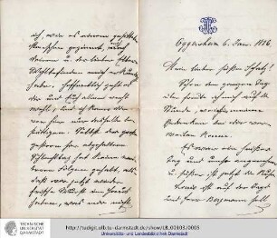 Brief vom 06.01.1886