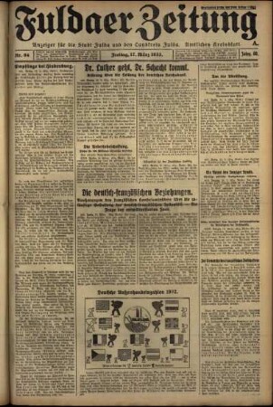 Ausgabe vom Freitag, den 17. März 1933.