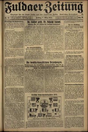 Ausgabe vom Freitag, den 17. März 1933.