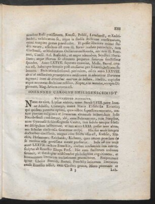 Johannes Carolus Heiligenschmidt Naunhofio Misnicus