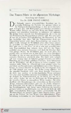 2: Das Titanen-Motiv in der allgemeinen Mythologie : Darstellung und Analyse