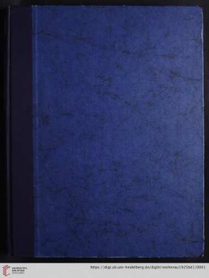 1. Halbband: Die Kultur der Abtei Reichenau: Erinnerungsschrift zur zwölfhundertsten Wiederkehr des Gründungsjahres des Inselklosters 724-1924