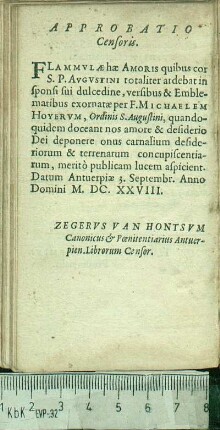 Approbatio Censoris.