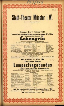 Lumpacivagabundus oder das liederliche Kleeblatt