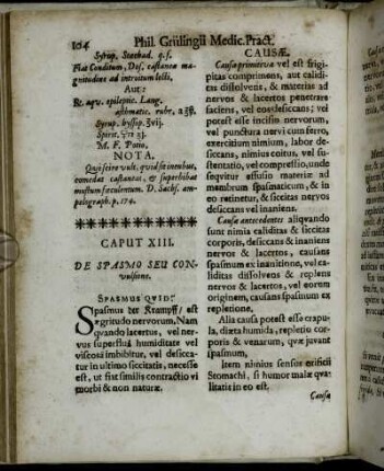 Caput XIII. De Spasmo Seu Convulsione.