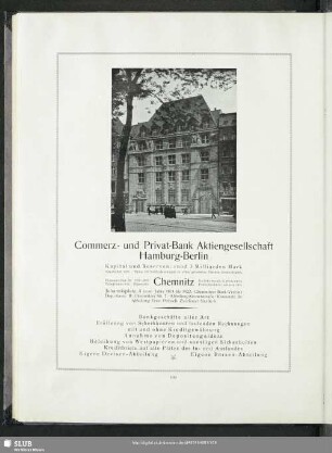 Commerz- und Privat-Bank Aktiengesellschaft : Hamburg-Berlin