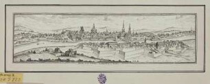 Ansicht von Dresden, Kupferstich, 1765 : Rößler, S.E.: Ansicht von Dresden, vor 1765. 30,2 x 7,5 cm (Kupferstich)