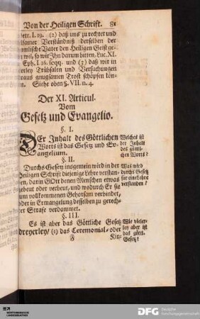 Der XI. Articul. Vom Gesetz und Evangelio.