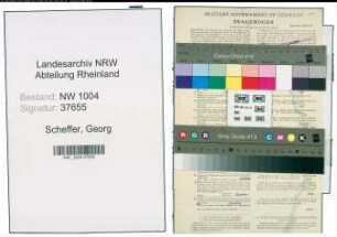 Entnazifizierung Georg Scheffer , geb. 10.01.1911 (Geschaeftsfuehrer)