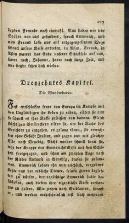 Dreyzehntes Kapitel. Die Wunderbaren.