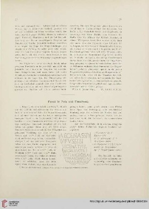 2.1899: Funde in Pola und Umgebung