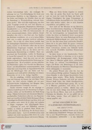 Antike Einflüsse in der italienischen Frührenaissance