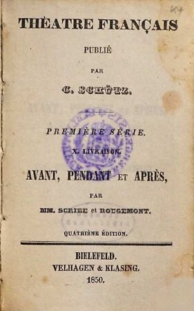 Avant, pendant et après : [esquisses historiques]