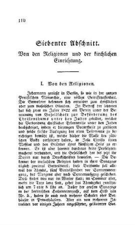 Siebenter Abschnitt. Von den Religionen und der kirchlichen Einrichtung