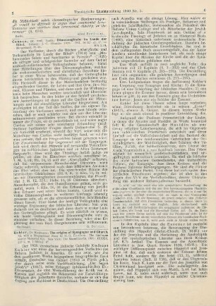5-7 [Rezension] Kohler, Kaufmann, The origins of Synagogue and Church