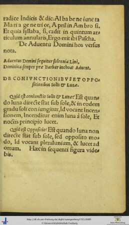 De Coniunctionibus Et Oppositionibus Solis et Lunæ