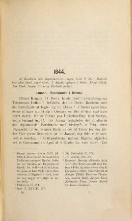 Aktstykker og oplysninger til Rigsraadets og stændermødernes historie i Kristian IV's tid, 3. 1644 - 1648