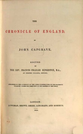 The chronicle of England