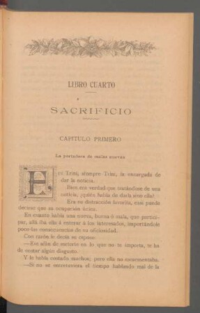 Capítulo primero - La portadora de malas nuevas