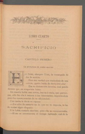 Capítulo primero - La portadora de malas nuevas