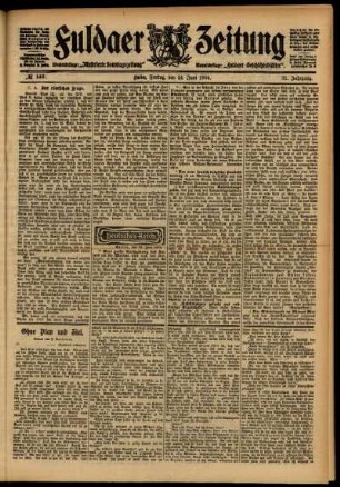 Ausgabe vom Freitag, den 24. Juni 1904.