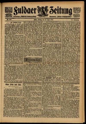 Ausgabe vom Freitag, den 24. Juni 1904.