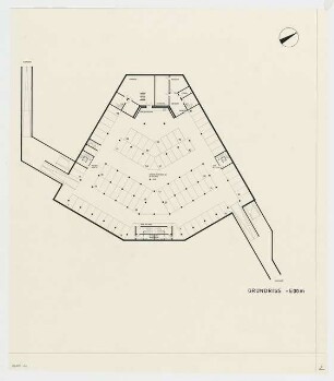 Kongress- und Konzerthalle, Augsburg Wettbewerb: Grundriss UG