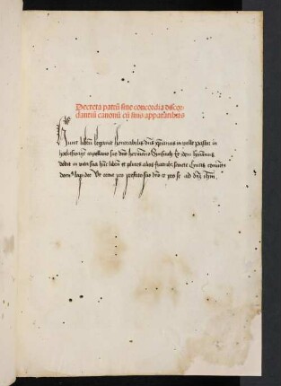 Decretum : Mit Kommentar von Johannes Teutonicus und Bartholomaeus Brixiensis