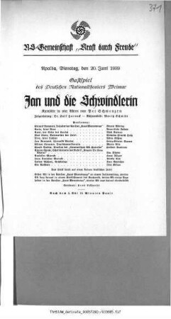 Jan und die Schwindlerin