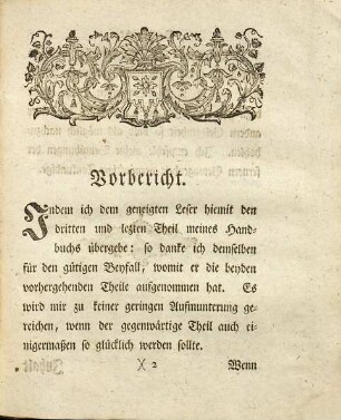 Handbuch bey dem Generalbasse und der Composition : mit zwey-, drey-, vier-, fünf-, sechs-, sieben-, acht- und mehrern Stimmen ; nebst einem vorläuffigen kurzen Begriff der Lehre vom Generalbasse für Anfänger, Dritter und lezter Theil : Nebst einem Hauptregister über alle drey Theile, und XII. Kupfertafeln