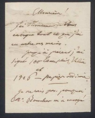 Franz Joseph Gall an Monsieur Boucher