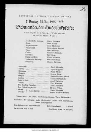 Schwanda, der Dudelsackpfeifer