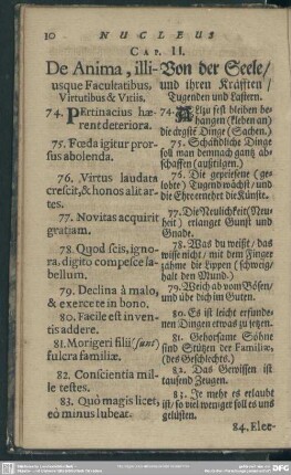 Cap. II. De Anima, illiusque Facultatibus, Virtutibus & Vitiis