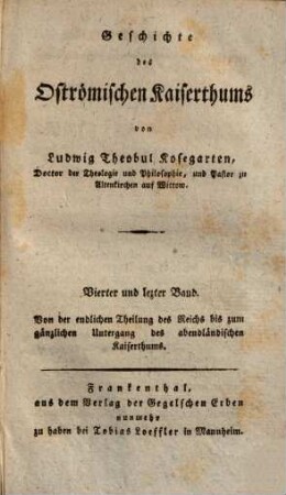 Geschichte der Römer : von Erbauung der Stadt Rom bis auf den Untergang des abendländischen Kaiserthums, 8