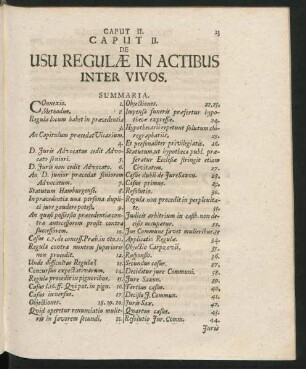 Caput II. De Usu Regulae In Actibus Inter Vivos.