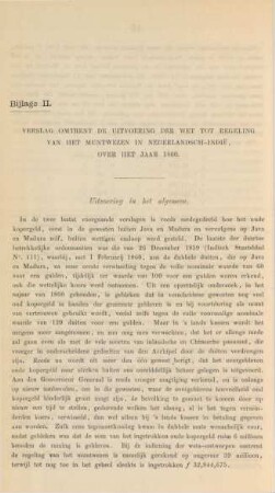 Bijlage II. Verslag omtrent de uitvoering der wet tot regeling van het muntwezen in Nederlandsch-Indie, over het jaar 1860