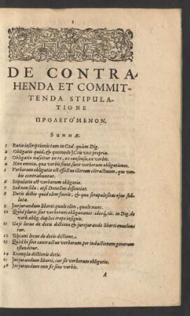 De Contrahenda Et Committenda Stipulatione.