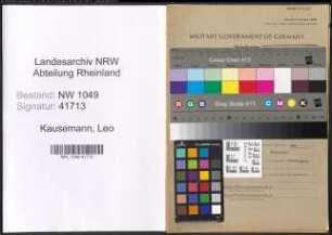 Entnazifizierung Leo Kausemann , geb. 21.05.1899 (Geschaeftsfuehrer)