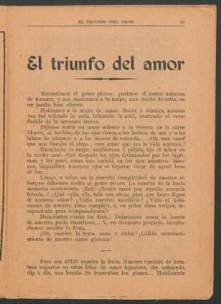 El triunfo del amor